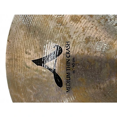Used Zildjian 16in A Series Medium Thin Crash Cymbal
