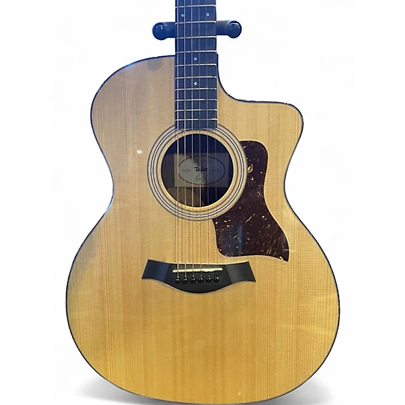 Used Taylor 214CE Deluxe Natural Acoustic Electric Guitar