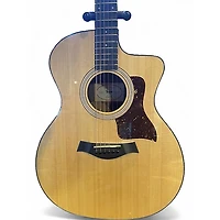 Used Taylor 214CE Deluxe Natural Acoustic Electric Guitar