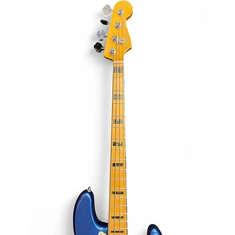 Used Fender American Ultra Jazz Bass COBRA BLUE Electric Bass Guitar