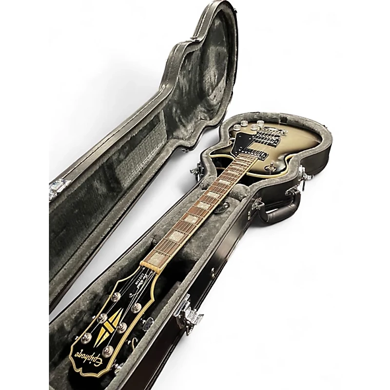 Used Epiphone Les Paul Custom silver burst Solid Body Electric Guitar