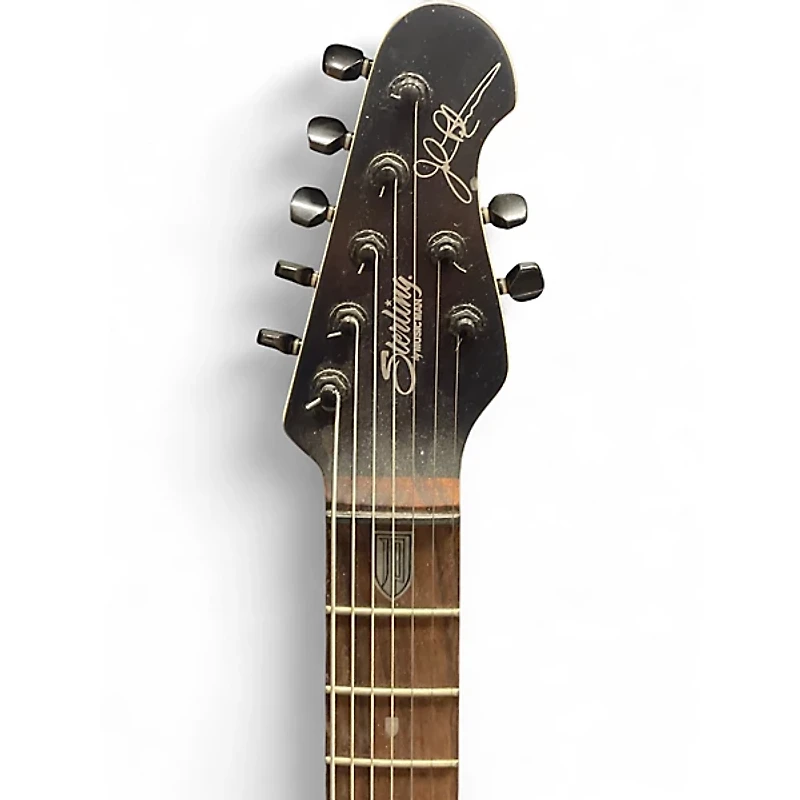 Used Sterling by Music Man John Petrucci JP157 7 String Black Solid Body Electric Guitar