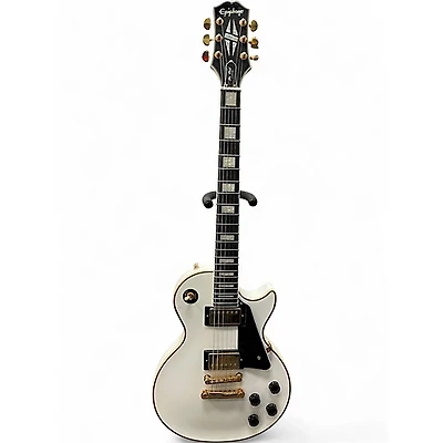 Used Epiphone Les Paul Custom Alpine White Solid Body Electric Guitar