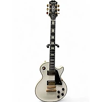 Used Epiphone Les Paul Custom Alpine White Solid Body Electric Guitar