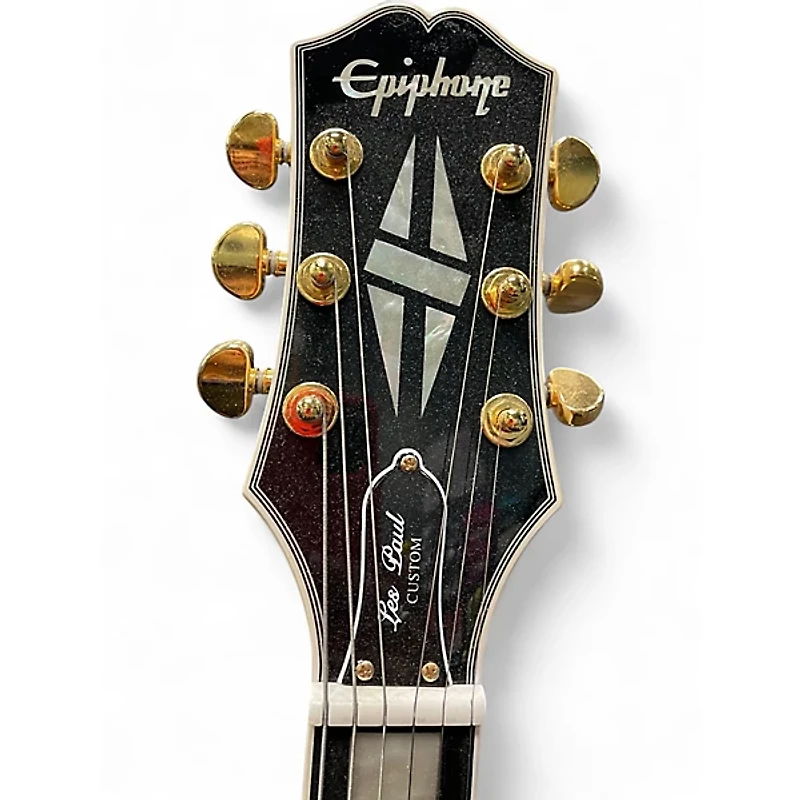Used Epiphone Les Paul Custom Alpine White Solid Body Electric Guitar