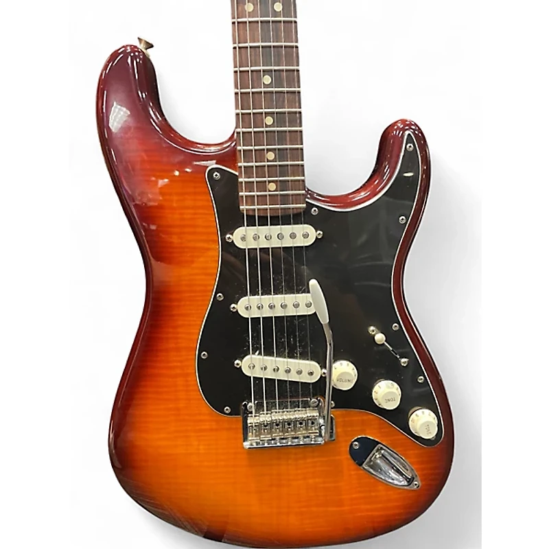 Used Fender Player Plus Stratocaster Plus Top Cherry Burst Solid Body Electric Guitar
