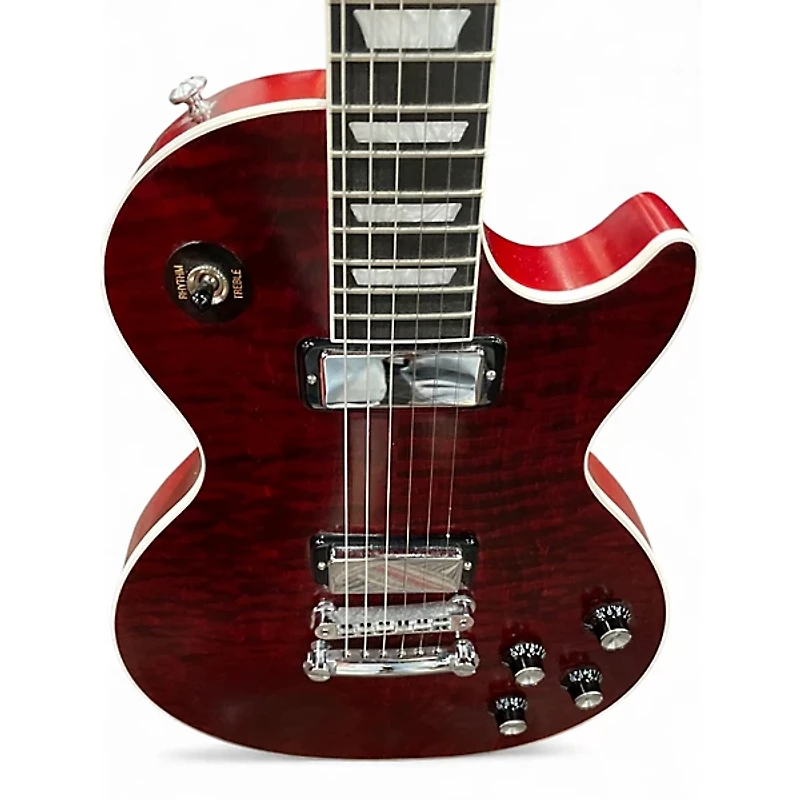 Used Gibson LES PAUL DELUXE PLAYER PLUS RED Solid Body Electric Guitar