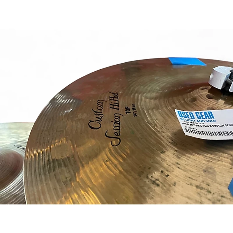 Used Zildjian 14in K Custom Session Hi Hat Pair Cymbal