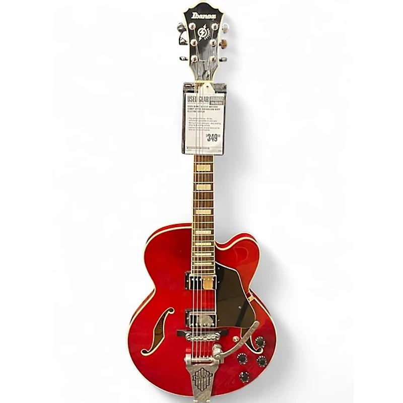 Used Ibanez AFS75T Artcore Candy Apple Red Hollow Body Electric Guitar