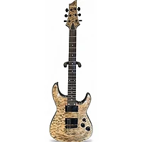 Used Schecter Guitar Research C1 Diamond Series Snow Leopard Solid Body Electric Guitar