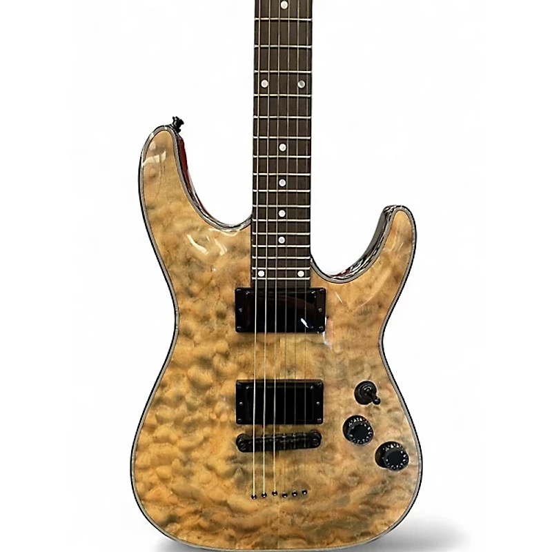 Used Schecter Guitar Research C1 Diamond Series Snow Leopard Solid Body Electric Guitar