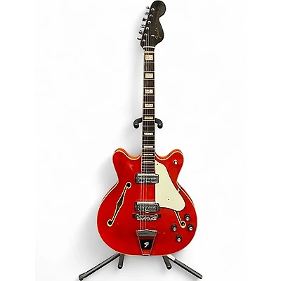 Vintage 1967 Fender Coronado Red Hollow Body Electric Guitar
