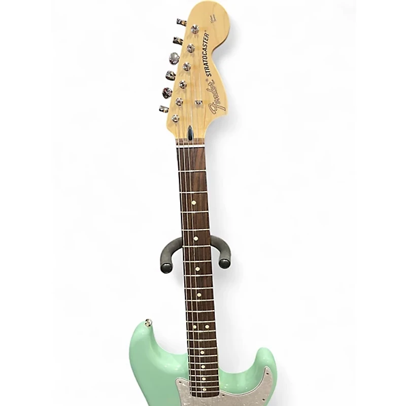 Used Fender Tom Delonge Signature Stratocaster Surf Green Solid Body Electric Guitar