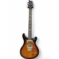 Used PRS SE Custom 24 Black Gold Sunburst Solid Body Electric Guitar