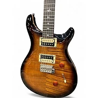 Used PRS SE Custom 24 Black Gold Sunburst Solid Body Electric Guitar