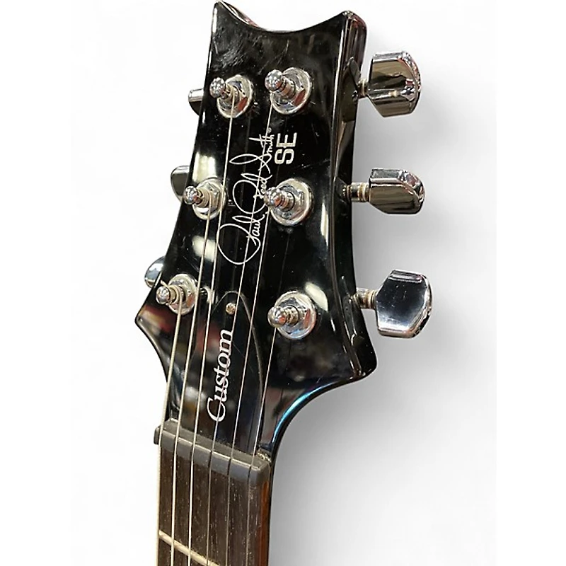Used PRS SE Custom 24 Black Gold Sunburst Solid Body Electric Guitar