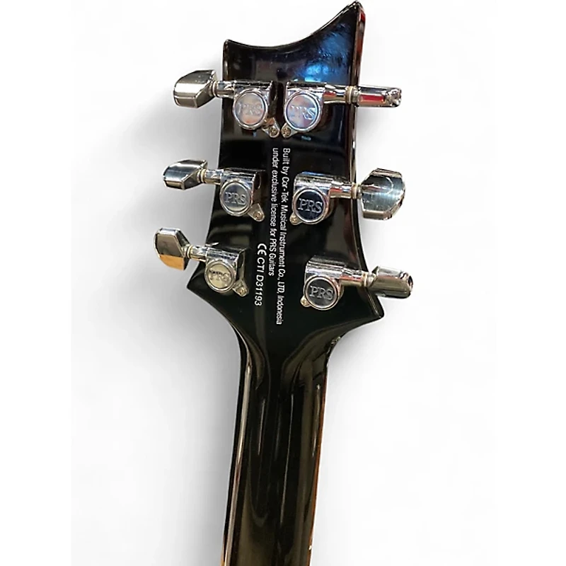 Used PRS SE Custom 24 Black Gold Sunburst Solid Body Electric Guitar