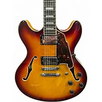 Used D'Angelico Premier Series DC  2 Tone Sunburst Hollow Body Electric Guitar