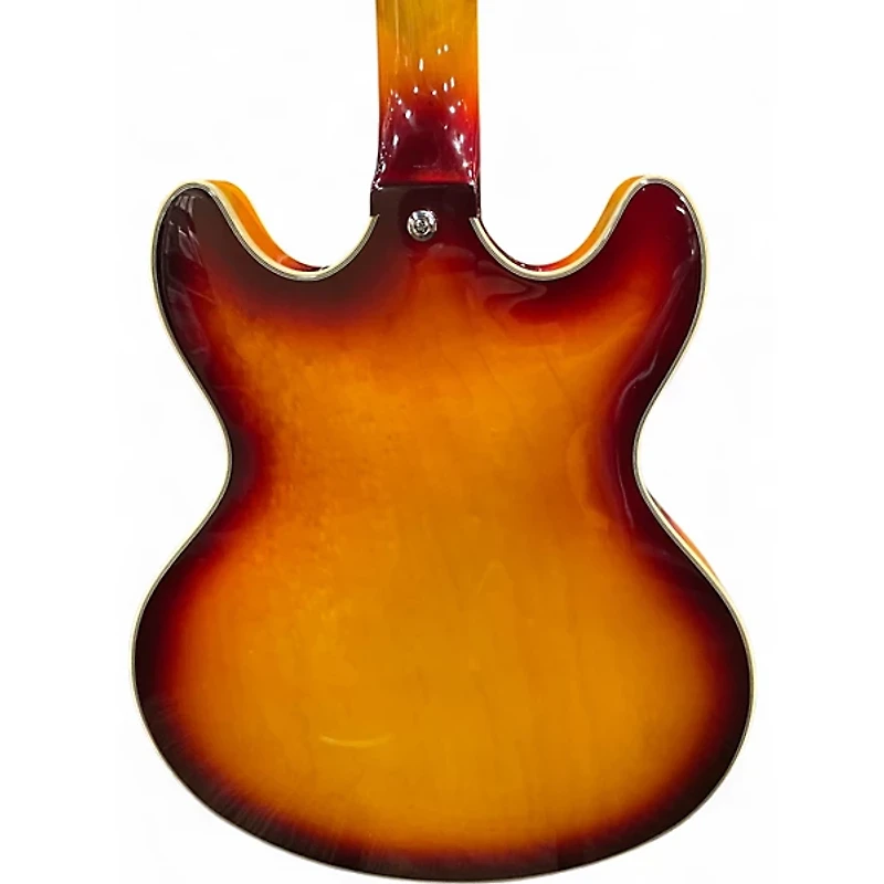 Used D'Angelico Premier Series DC  2 Tone Sunburst Hollow Body Electric Guitar