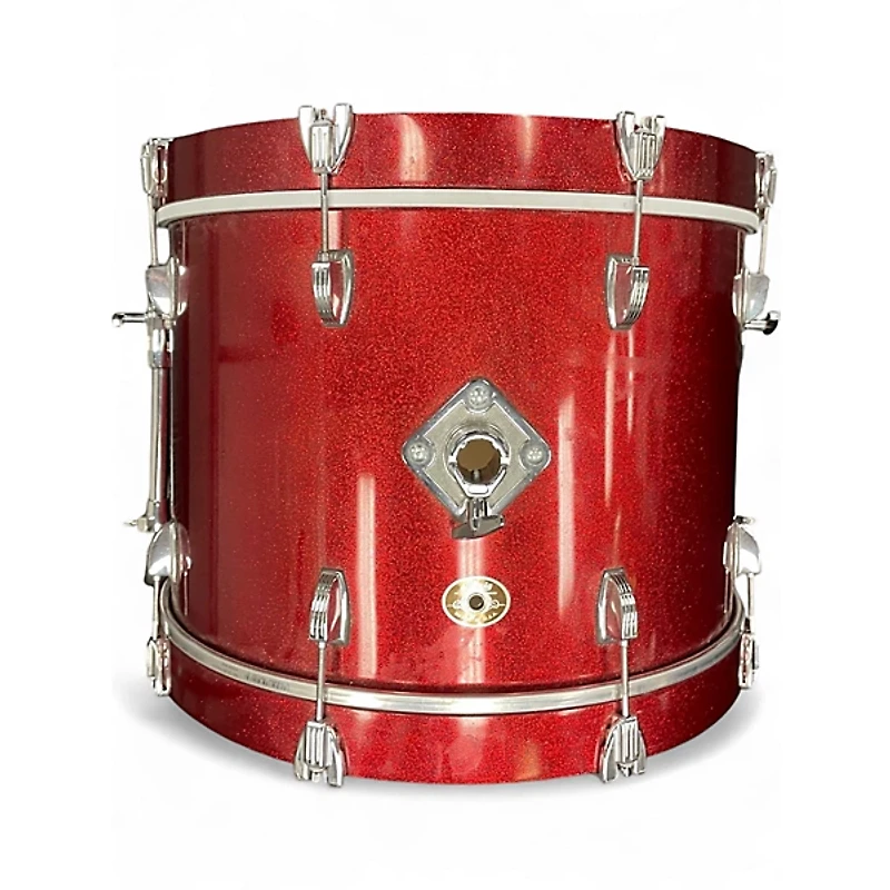 Used Ludwig 4 Piece CLASSIC MAPLE RED SPARKLE Drum Kit