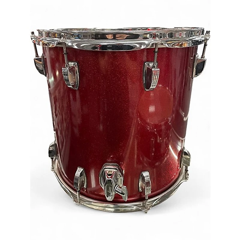 Used Ludwig 4 Piece CLASSIC MAPLE RED SPARKLE Drum Kit