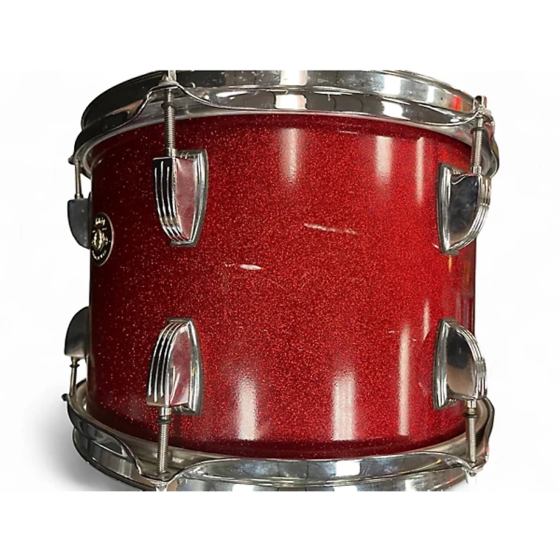 Used Ludwig 4 Piece CLASSIC MAPLE RED SPARKLE Drum Kit