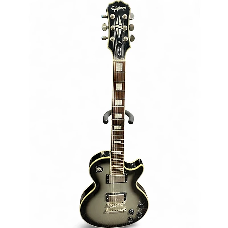 Used Epiphone Les Paul Custom Silverburst Solid Body Electric Guitar