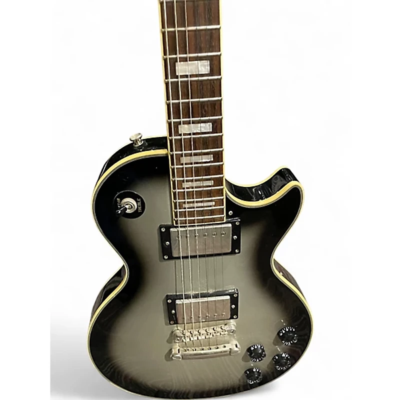 Used Epiphone Les Paul Custom Silverburst Solid Body Electric Guitar