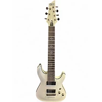 Used Schecter Guitar Research Demon 7 String Pearl White Solid Body Electric Guitar