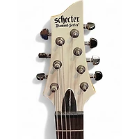 Used Schecter Guitar Research Demon 7 String Pearl White Solid Body Electric Guitar