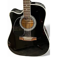 Used Takamine EF341SC Left Handed Black Acoustic Electric Guitar
