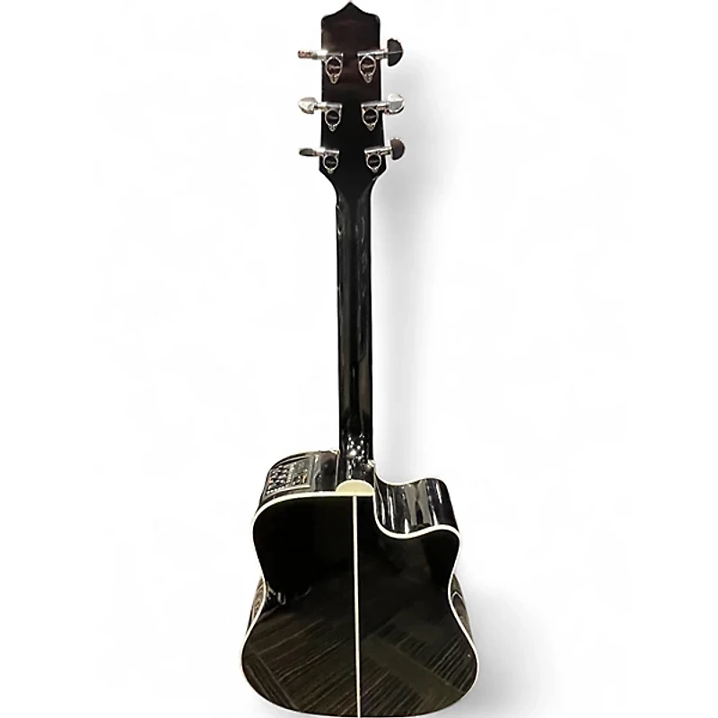 Used Takamine EF341SC Left Handed Black Acoustic Electric Guitar