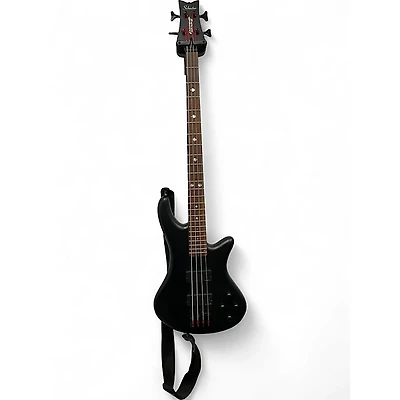 Used Schecter Guitar Research Stiletto Custom 4 String Black Electric Bass Guitar