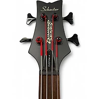 Used Schecter Guitar Research Stiletto Custom 4 String Black Electric Bass Guitar