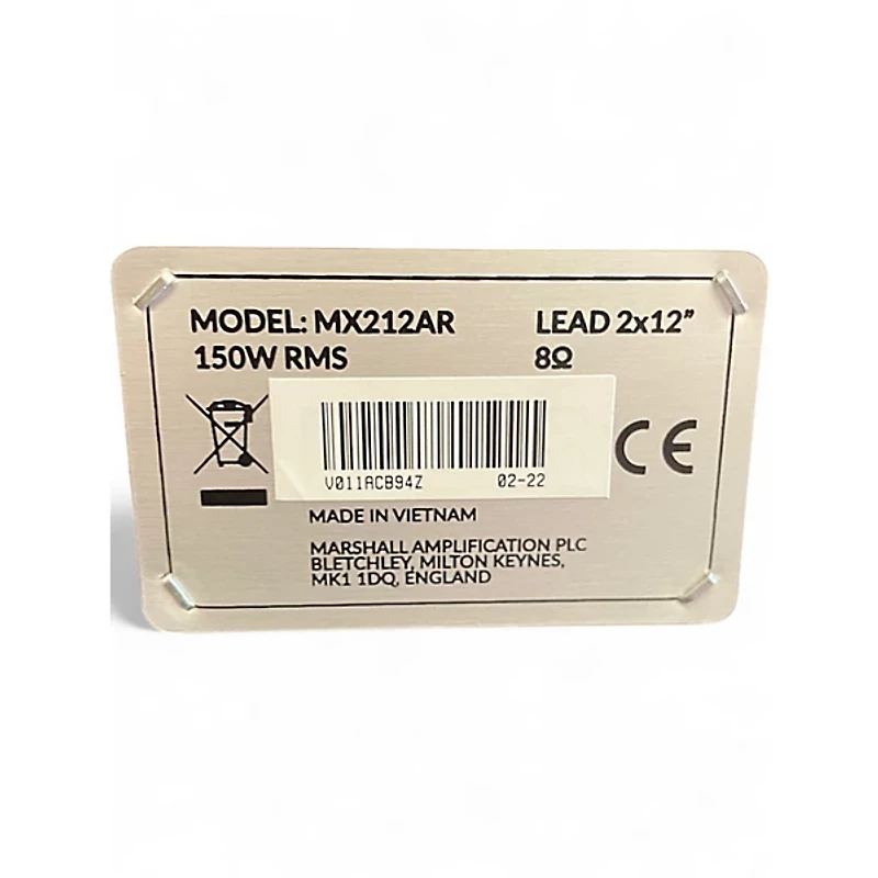 Used Marshall MX212AR Guitar Cabinet