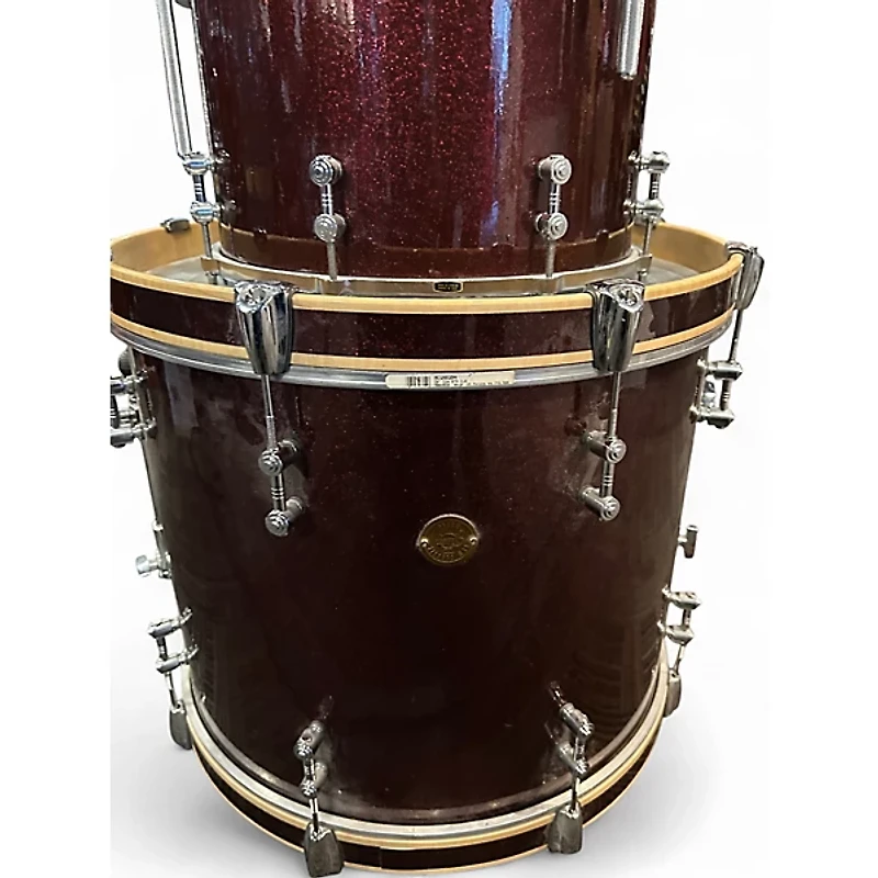 Used Gretsch Drums 4 Piece New Classic Maple Red Sparkle Drum Kit