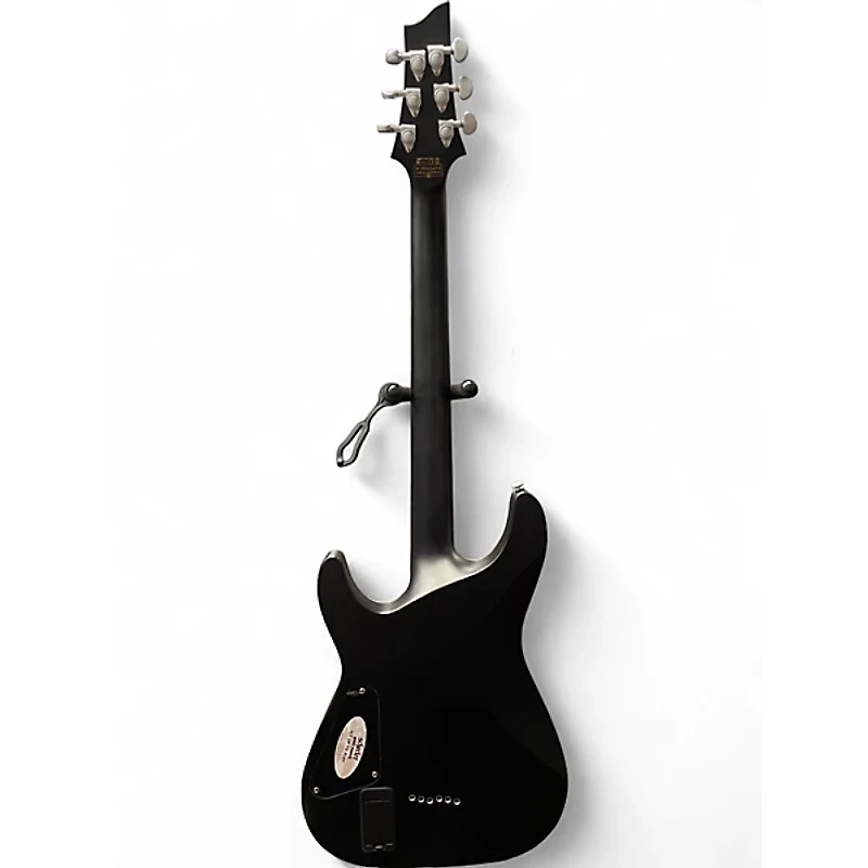 Used Schecter Guitar Research C1 Platinum Translucent Black Solid Body Electric Guitar