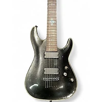 Used Schecter Guitar Research Damien Elite 7 Black Solid Body Electric Guitar
