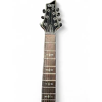 Used Schecter Guitar Research Damien Elite 7 Black Solid Body Electric Guitar