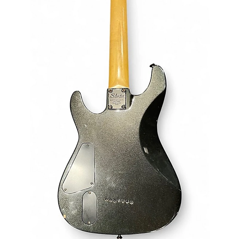 Used Schecter Guitar Research Damien Elite 7 Black Solid Body Electric Guitar