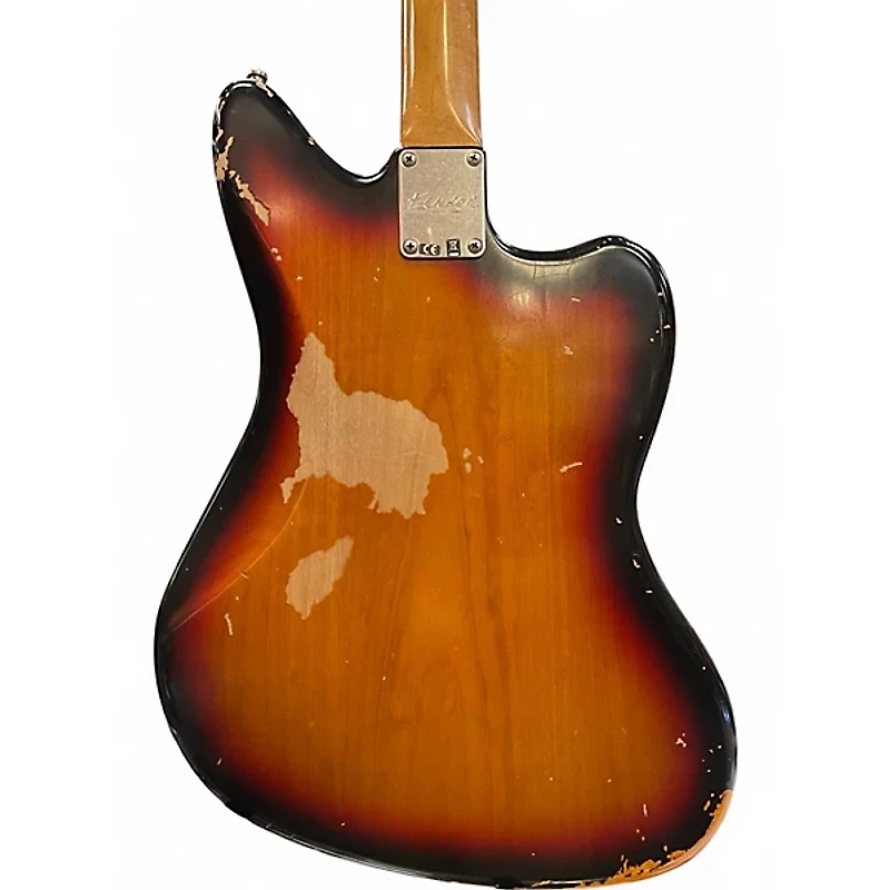 Used Fender Kurt Cobain Signature Jaguar Road Worn Sunburst Electric Guitar