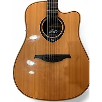 Used Lag Guitars THV30DCE Natural Acoustic Electric Guitar