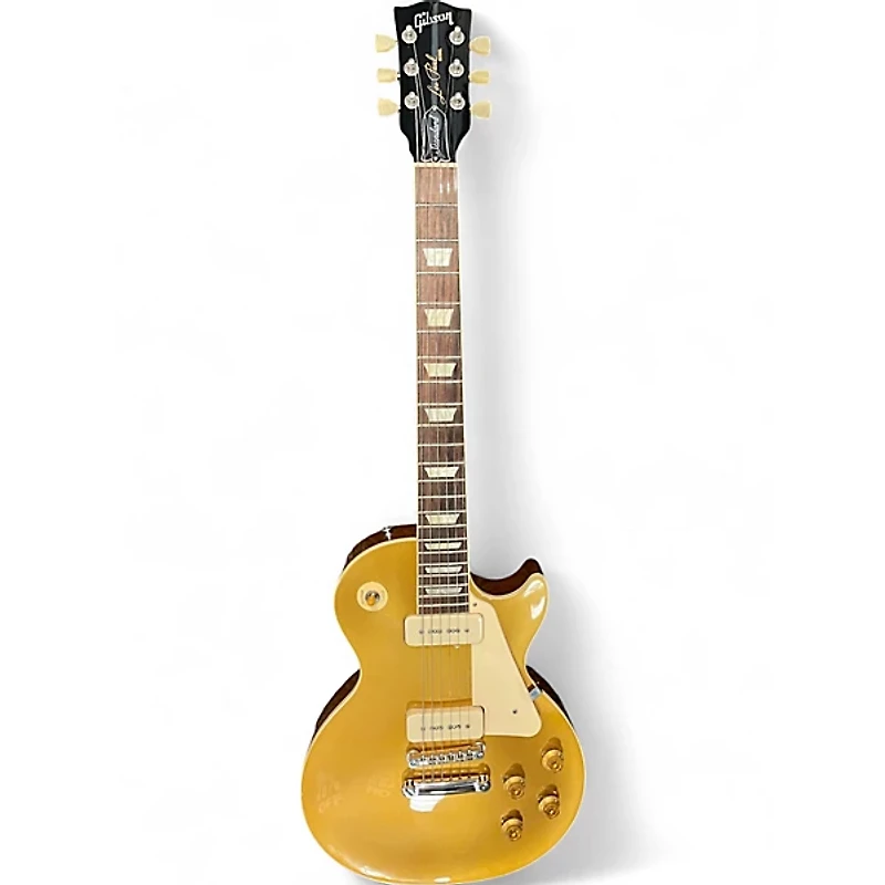 Used Gibson Les Paul Standard Gold Top Solid Body Electric Guitar