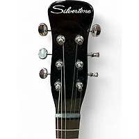 Used Silvertone St Style Black Solid Body Electric Guitar