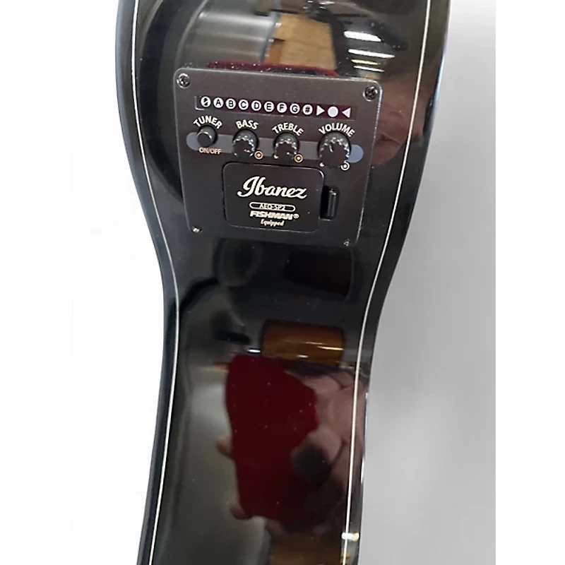 Used Ibanez aewC400-TKS Black Acoustic Electric Guitar