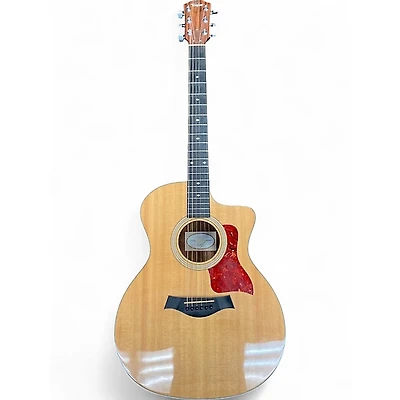 Used Taylor 214CE Deluxe Natural Acoustic Electric Guitar