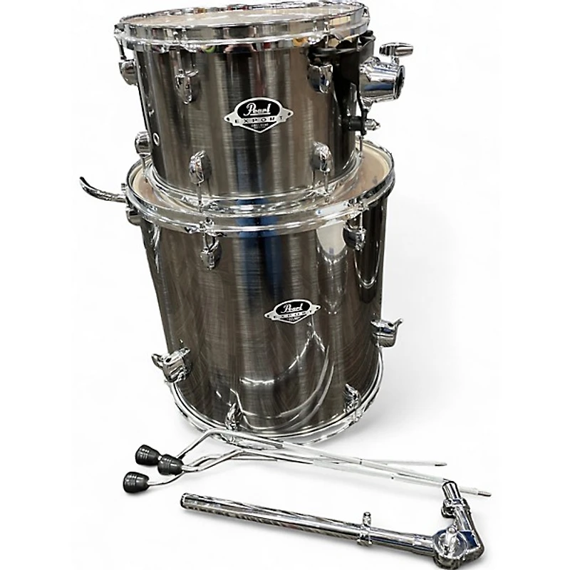 Used Pearl Piece Export Smokey Chrome Drum Kit