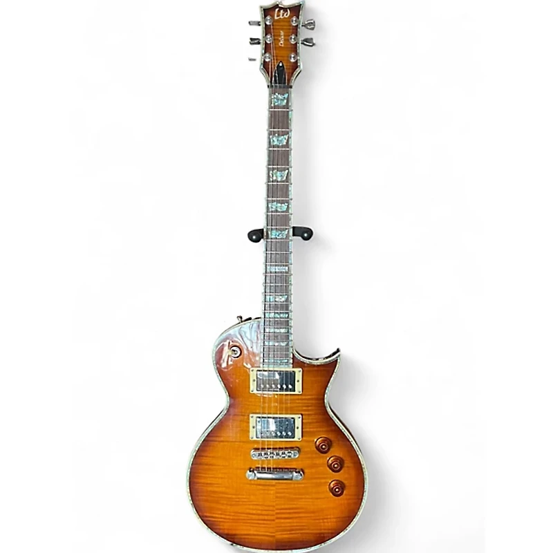 Used ESP LTD EC1000 Deluxe Brown Sunburst Solid Body Electric Guitar