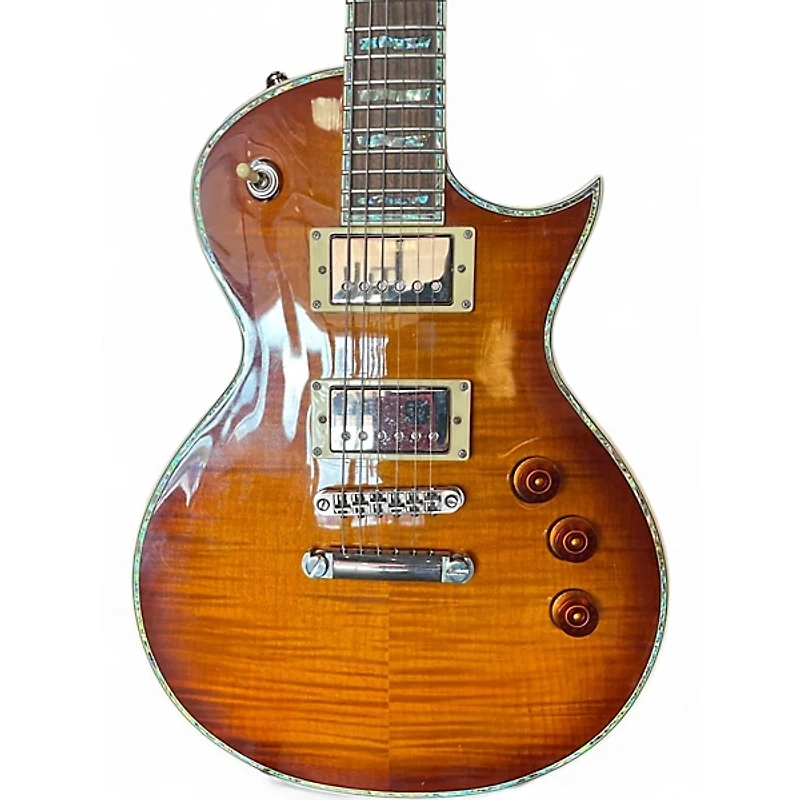 Used ESP LTD EC1000 Deluxe Brown Sunburst Solid Body Electric Guitar