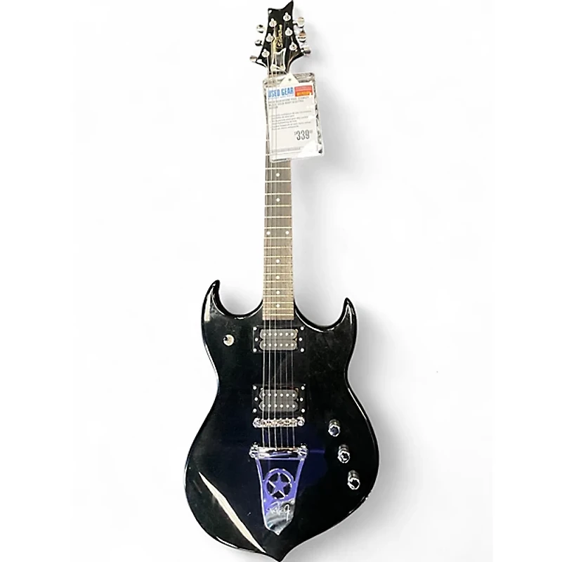 Used Silvertone PAUL STANLEY Black Solid Body Electric Guitar